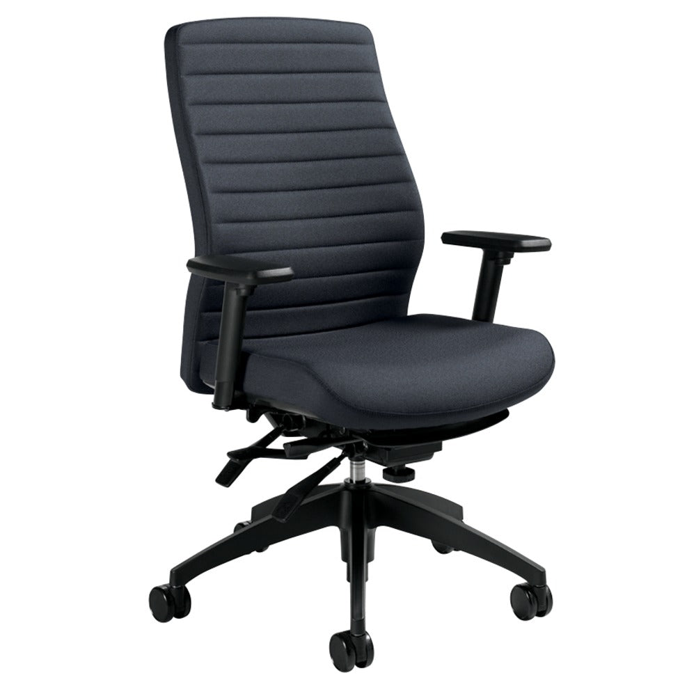 Global Aspen Fabric High-Back Chair, Charcoal