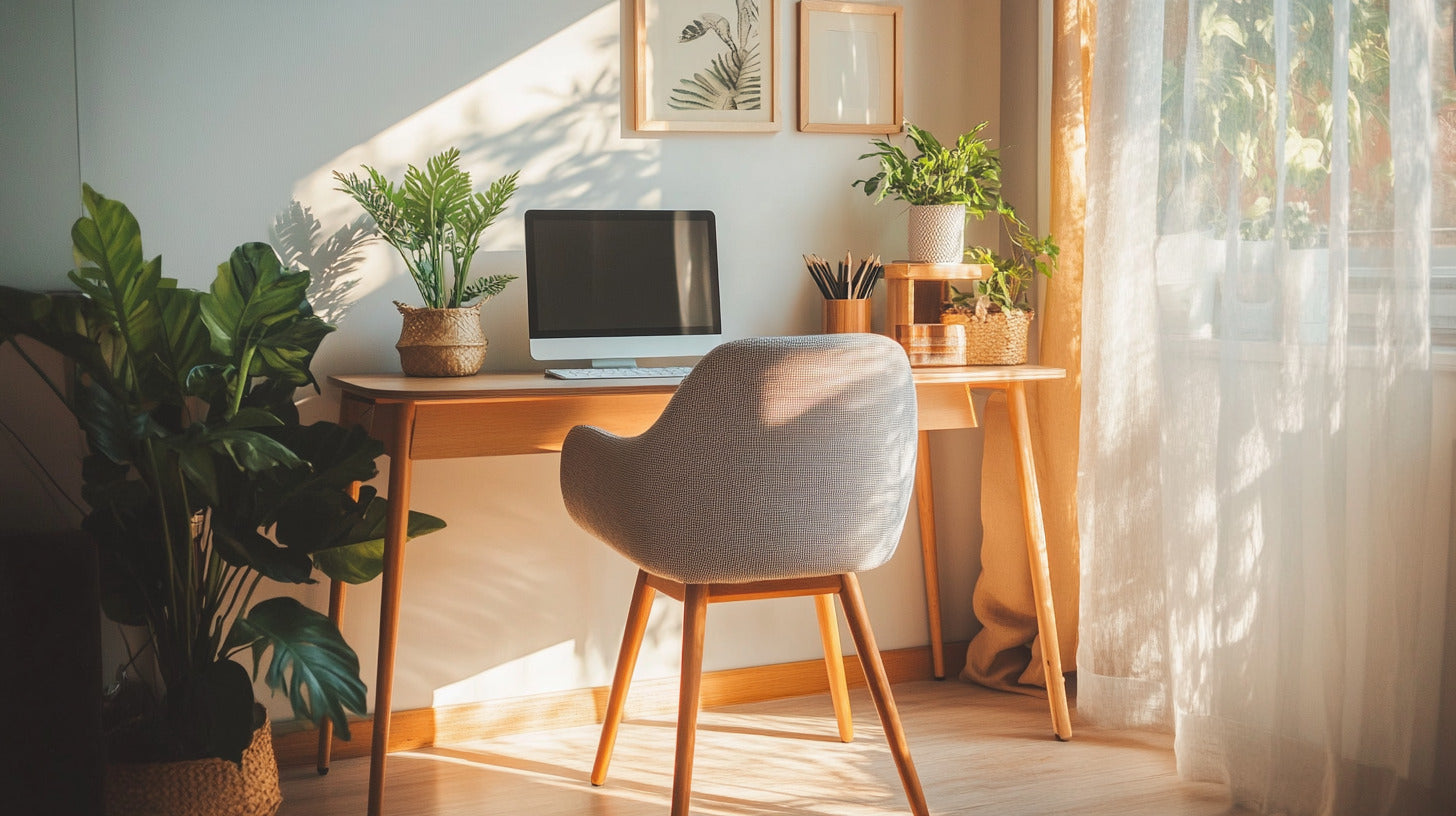 Inviting office furniture with plants