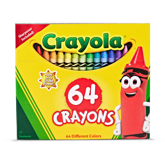 Crayola Crayons with Sharpener, Box of 64