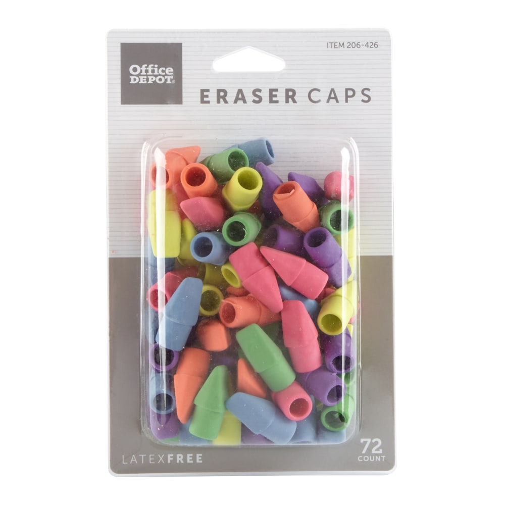 Eraser Caps, 72 Pack