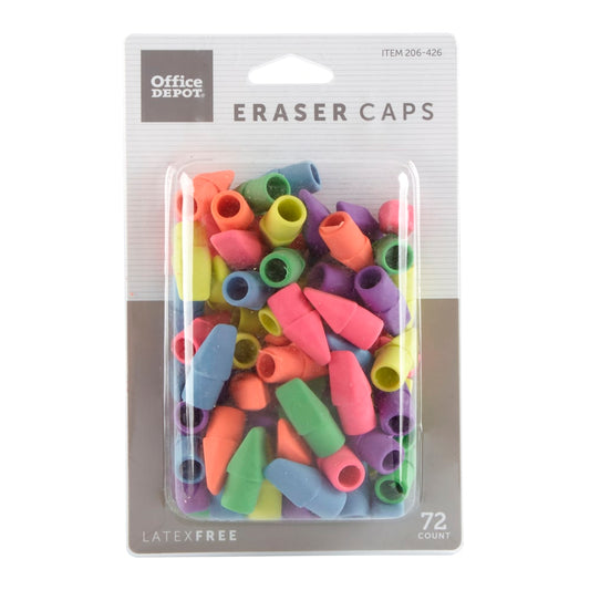 Eraser Caps, 72 Pack