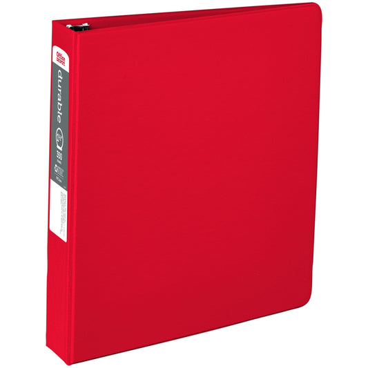 Nonstick Binder, 1.5" Rings, Red