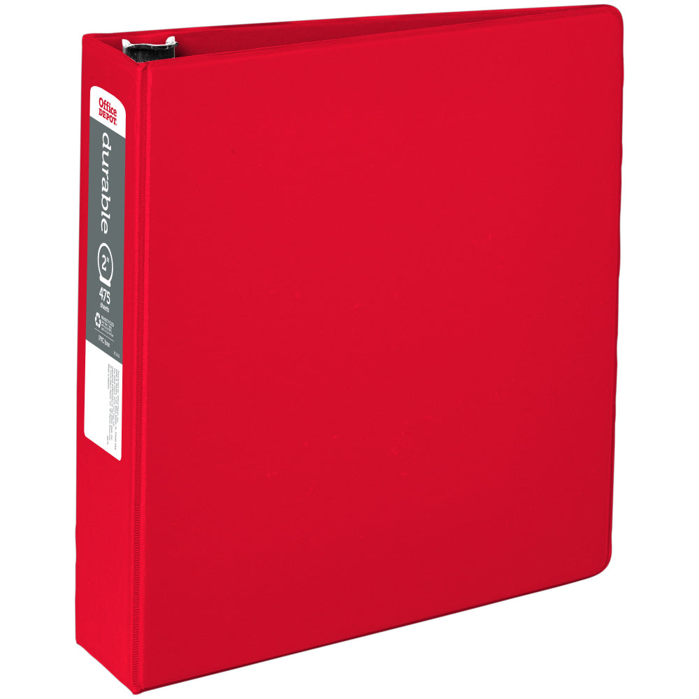 Nonstick Binder, 2" Rings, Red