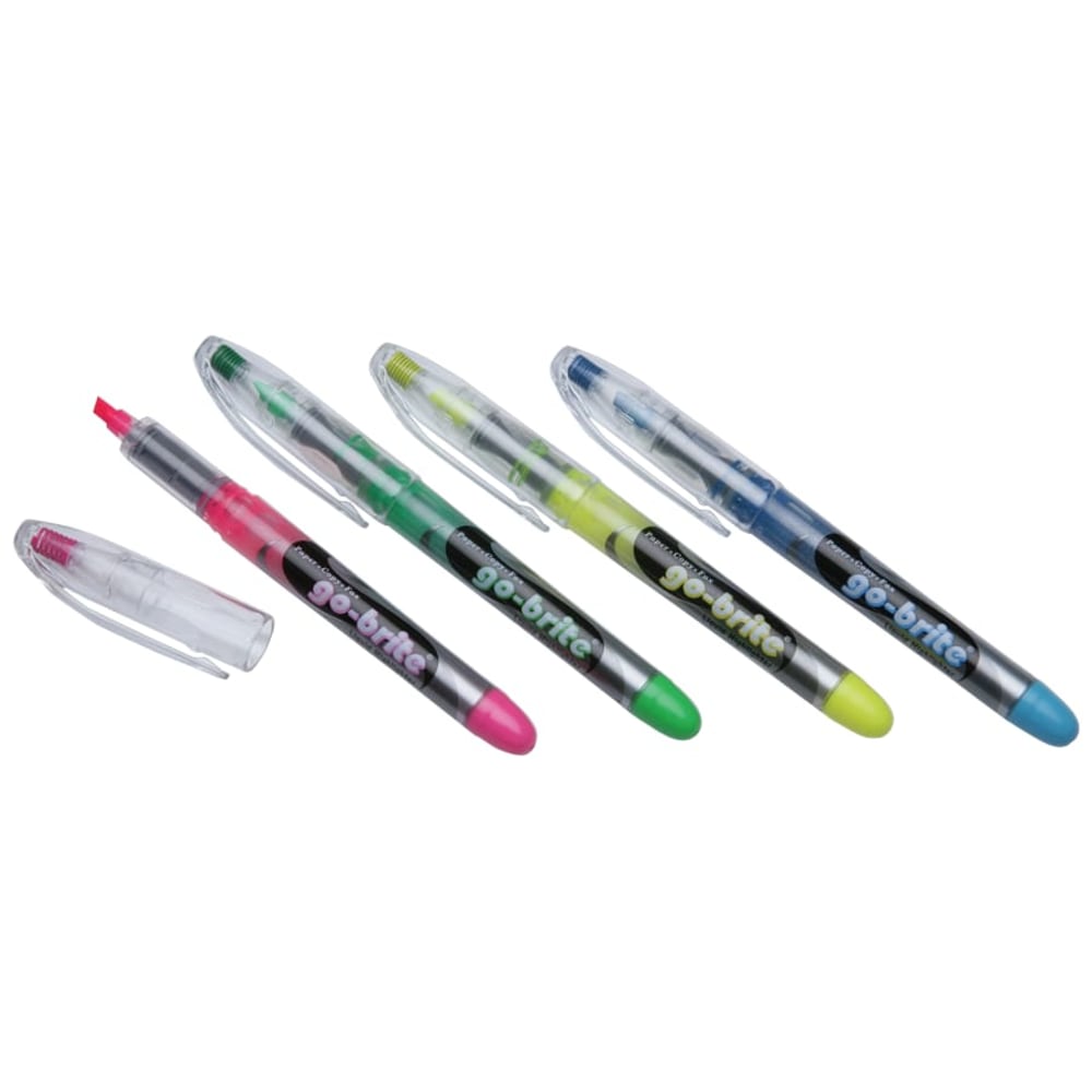 SKILCRAFT Highlighters, Assorted Colors, 4 Pack