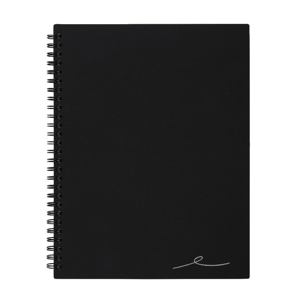 Wirebound Business Notebook, 7.25"x9.5", 1 Subject, 80 Sheets, Black