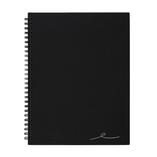 Wirebound Business Notebook, 7.25"x9.5", 1 Subject, 80 Sheets, Black