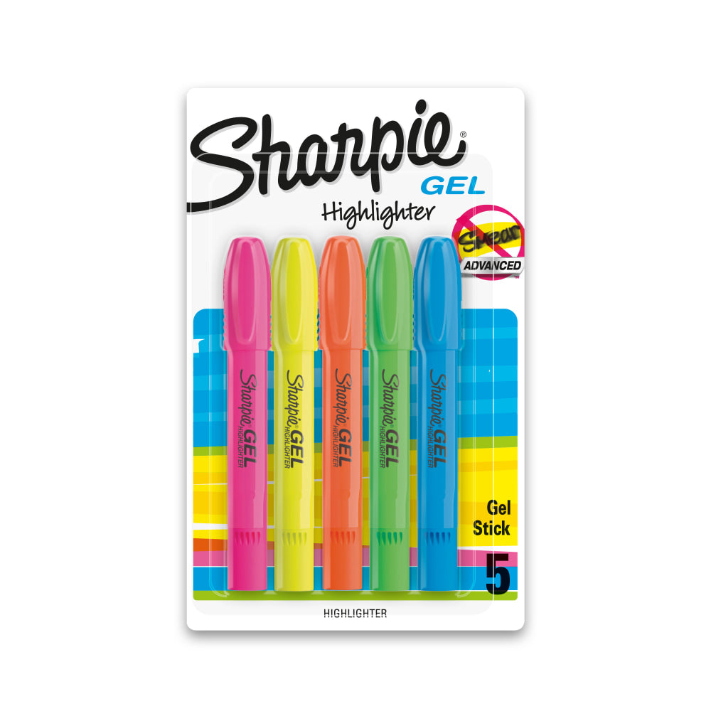 Sharpie Gel Highlighters, 5 Pack