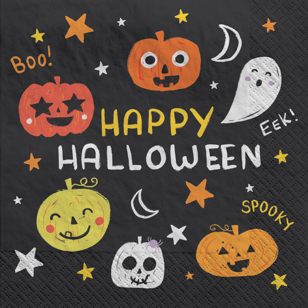 Amscan Spooky Friends Halloween Lunch Napkins, 100 Pack