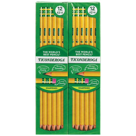 Ticonderoga Pencils, #2 Lead, 12 Pack