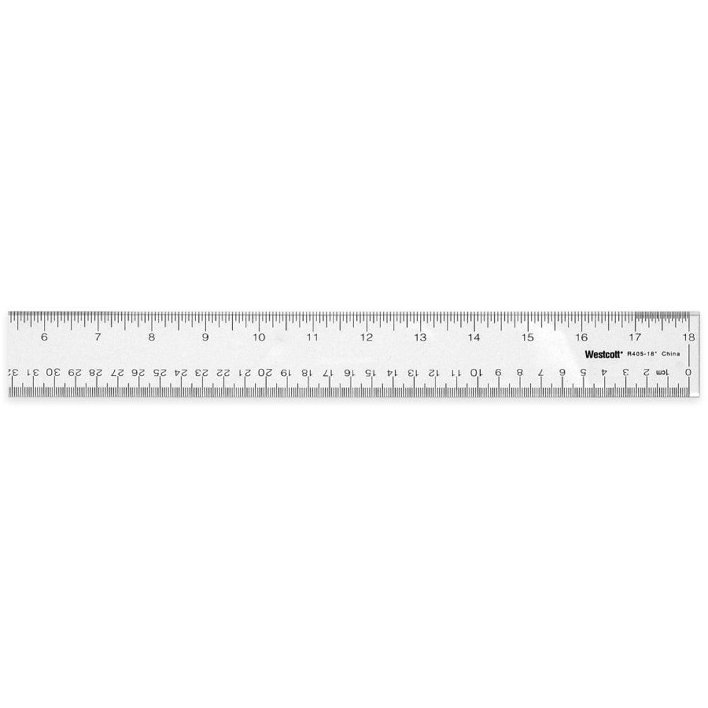 Westcott Transparent Ruler, 18"