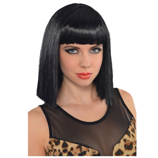 Amscan Blunt Bob Wig, Ebony, One Size