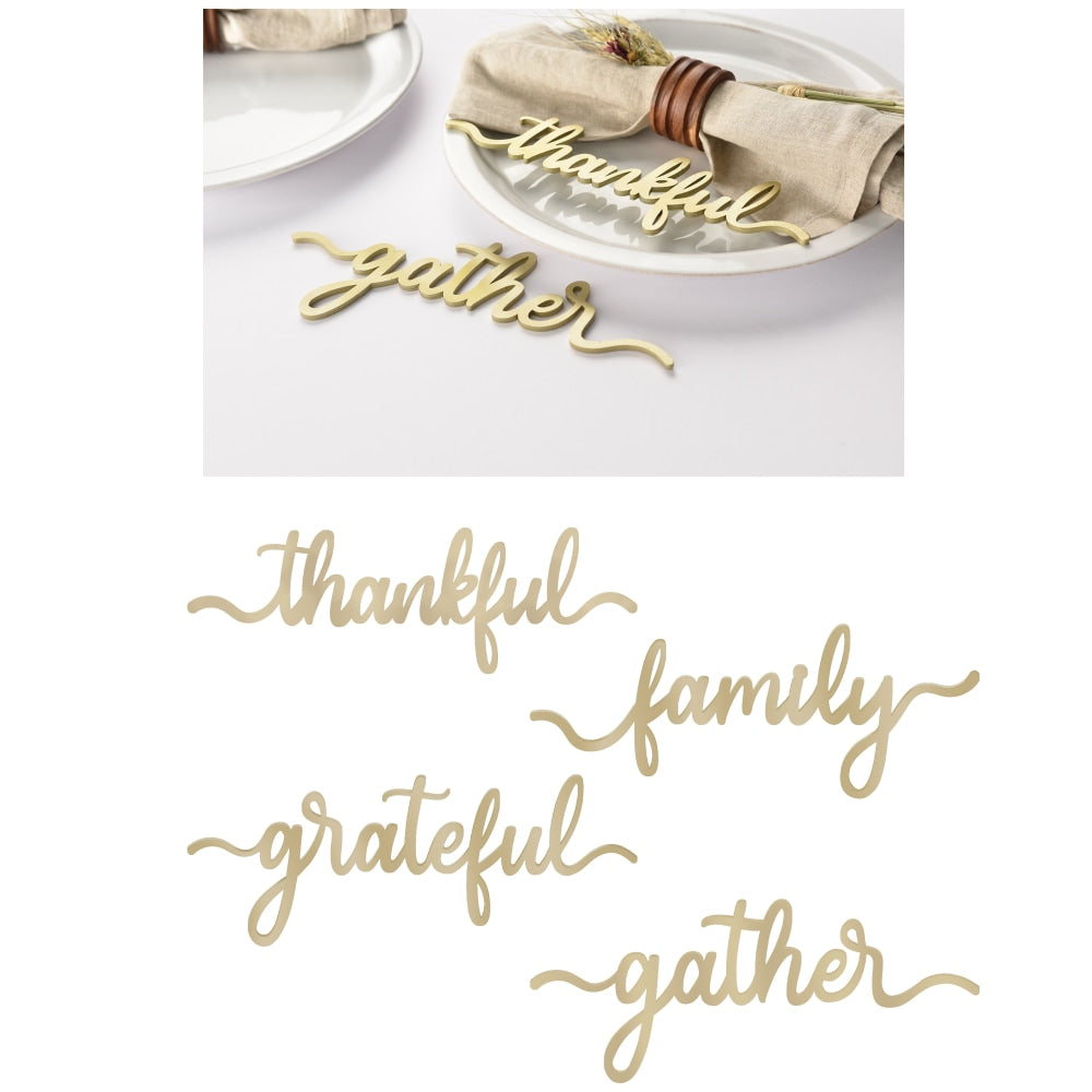 Amscan Thanksgiving Wood Sayings, 4x9in, 8 Pack