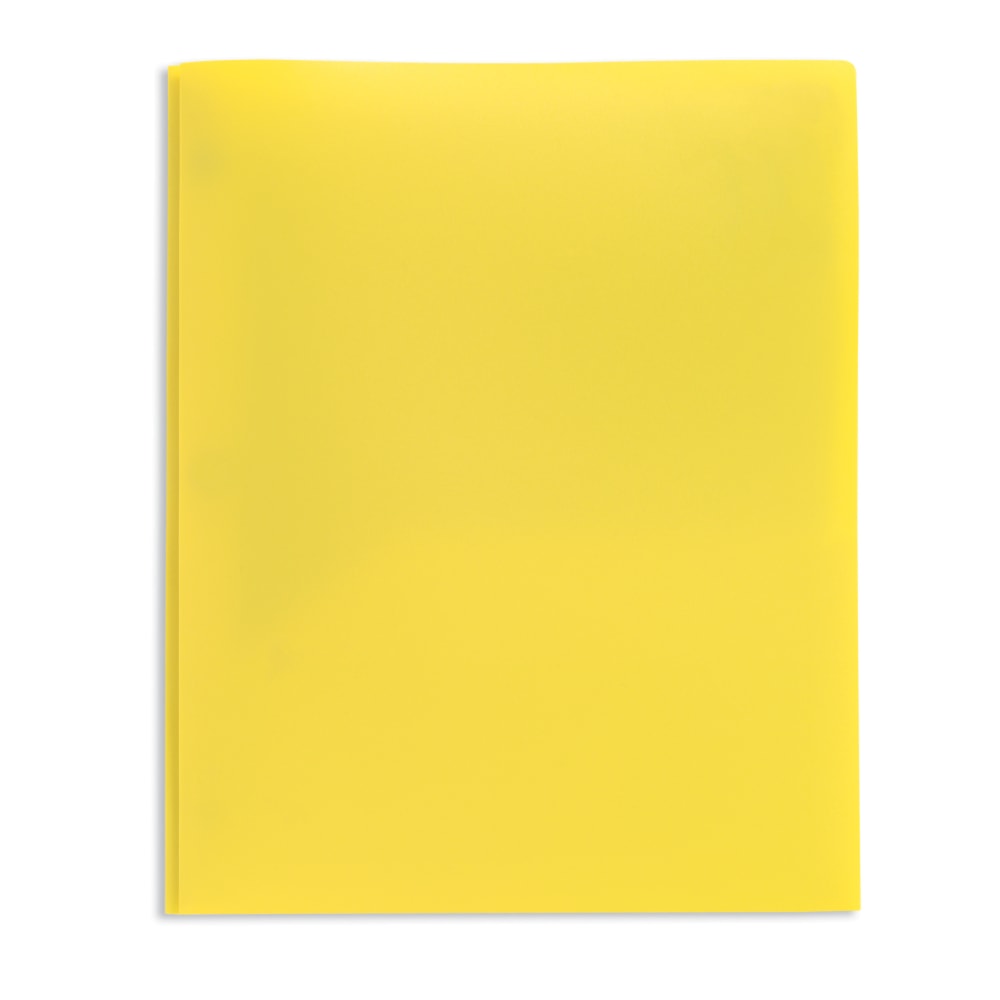 Poly Folder with Prongs, Yellow