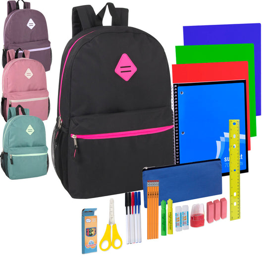 Trailmaker Girls Backpack with Supplies, 12 Sets