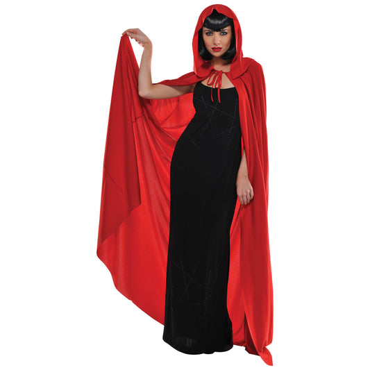 Amscan Red Hooded Cape for Adults