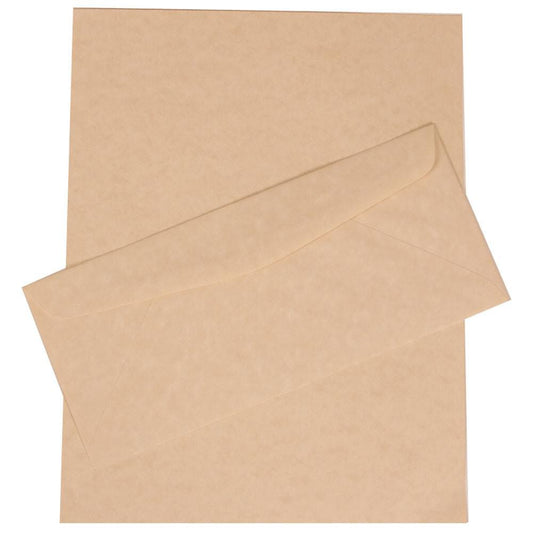 JAM Natural Stationery Set, 8.5"x11", 100 Sheets/Envelopes