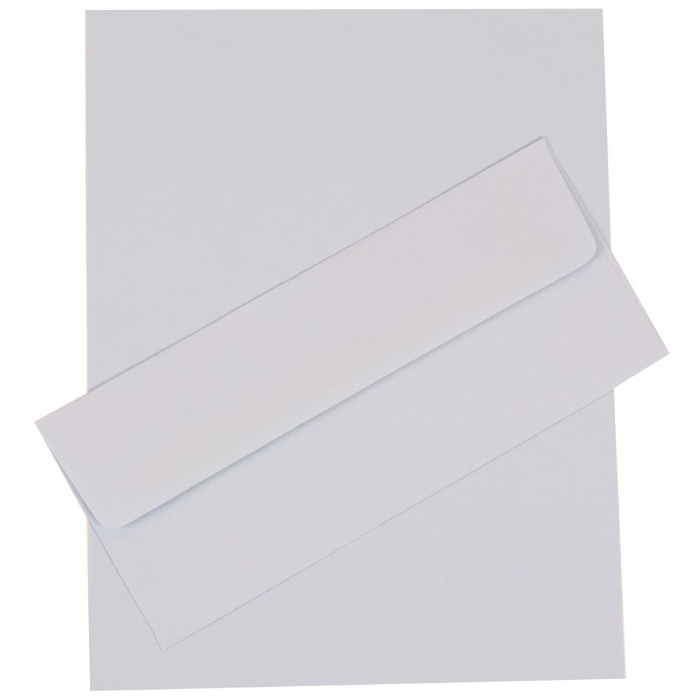 JAM Baby Blue Stationery Set, 8.5"x11", 50 Sheets/Envelopes