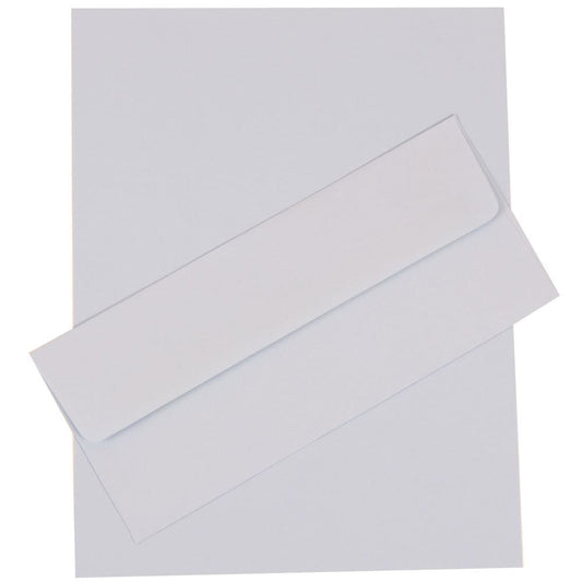 JAM Baby Blue Stationery Set, 8.5"x11", 50 Sheets/Envelopes